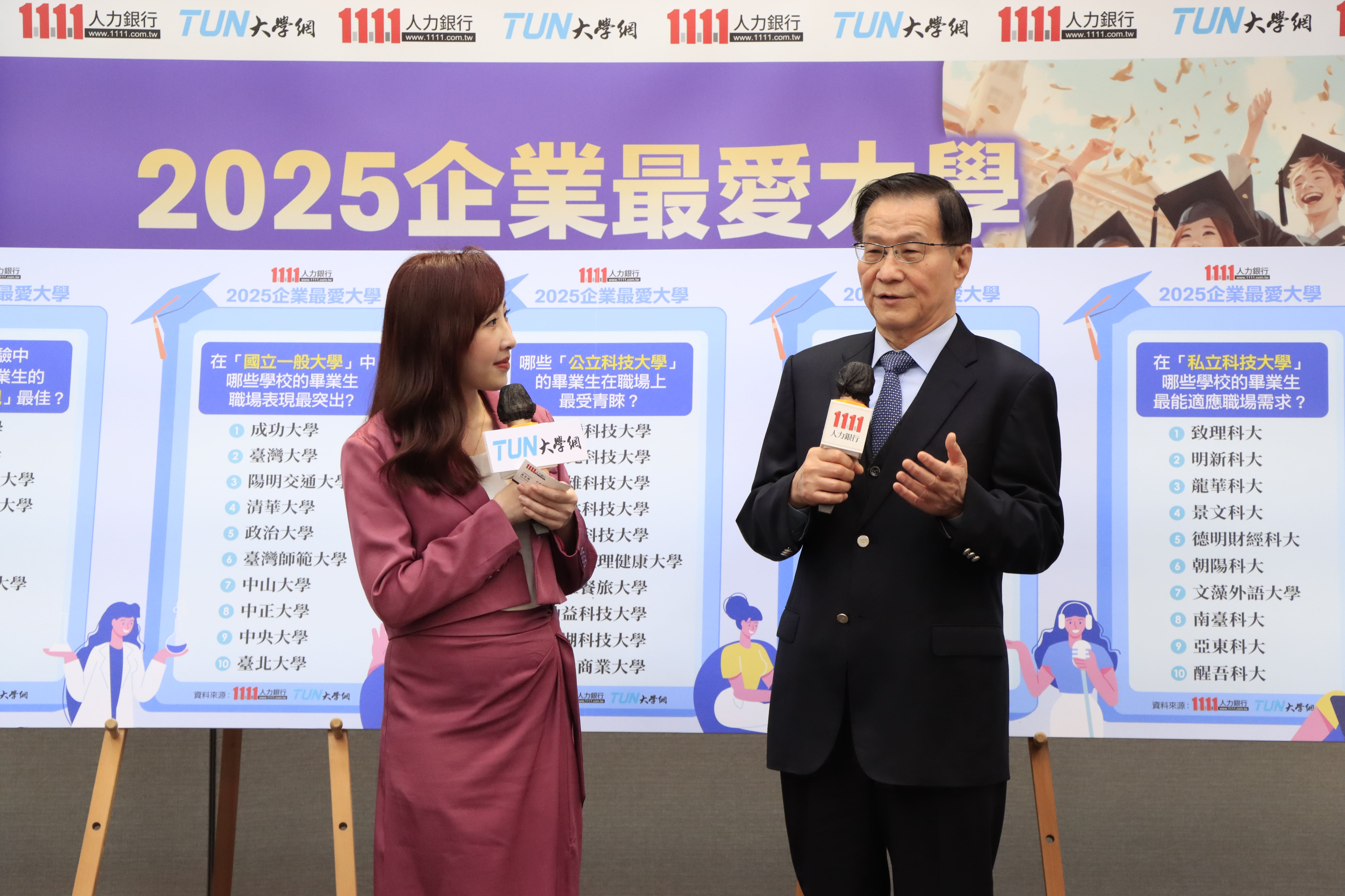 ◎葛焕昭校长接受1111人力银行发言人黄若薇的采访 ◎葛焕昭校长接受1111人力银行发言人黄若薇的采访